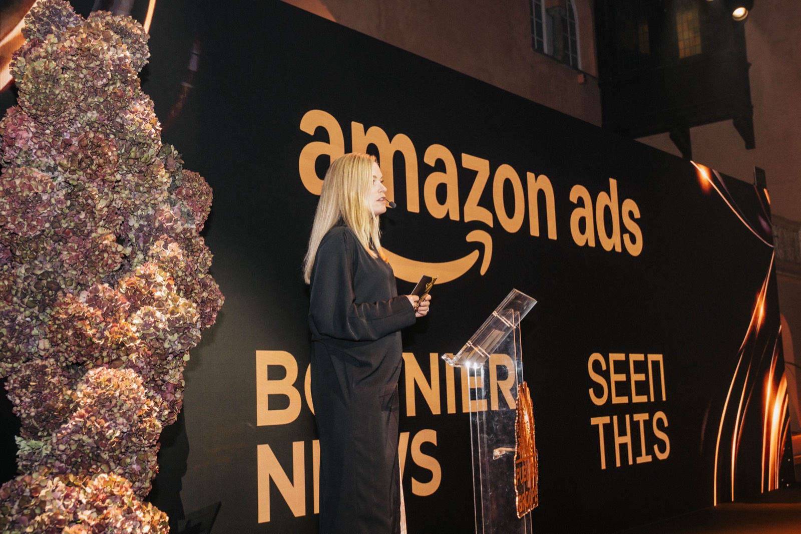 Tack till partnerna på scenens skärm: Amazon Ads, Bonnier News och SeenThis